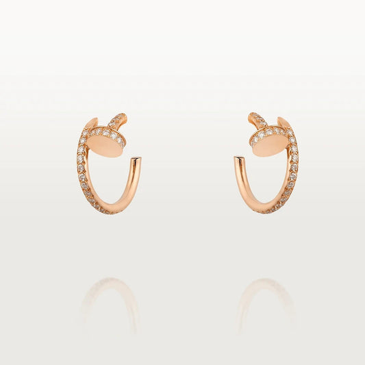 [Super CiCi ]JUSTE EARRINGS 12.75MM PINK GOLD DIAMOND