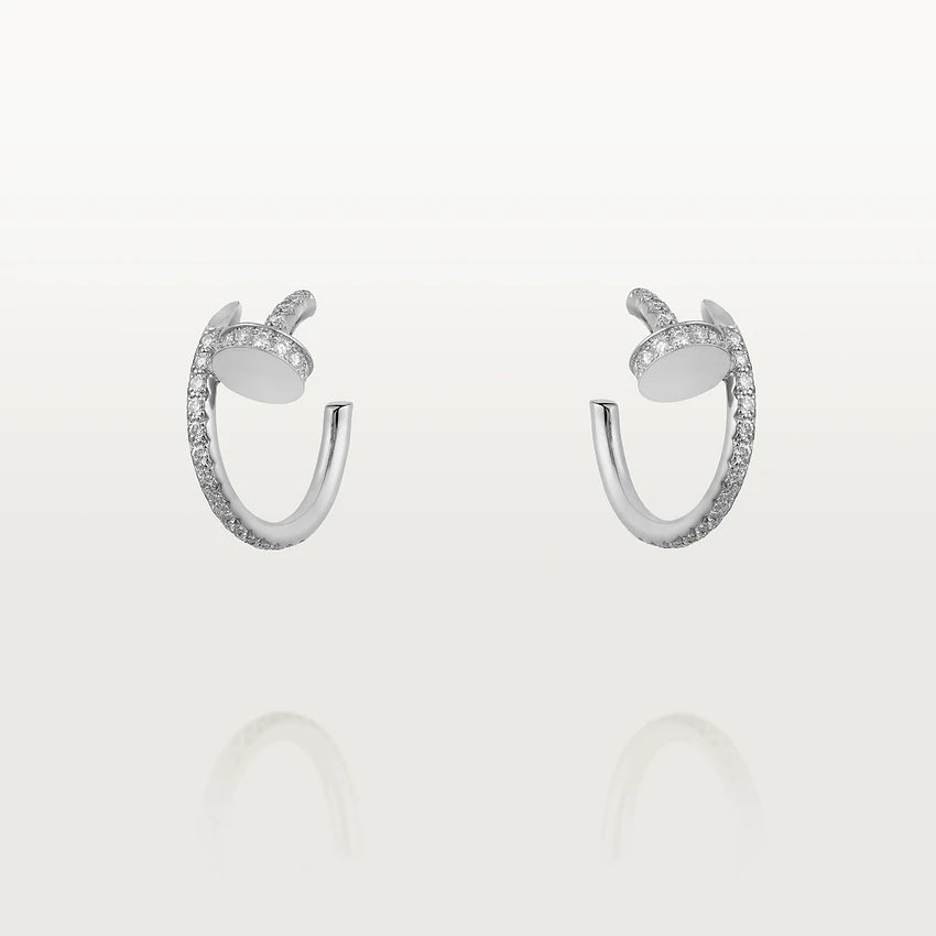 [Super CiCi ]JUSTE EARRINGS 12.75MM SILVER DIAMOND