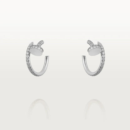 [Super CiCi ]JUSTE EARRINGS 12.75MM SILVER DIAMOND