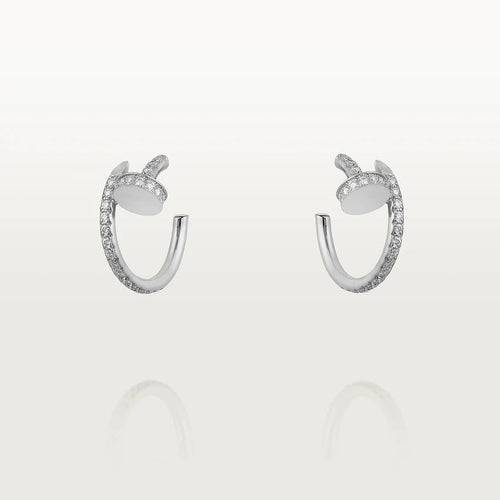 [Super CiCi ]JUSTE EARRINGS 12.75MM SILVER DIAMOND
