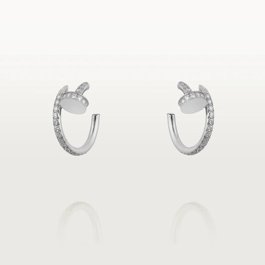 [Super CiCi ]JUSTE EARRINGS 12.75MM SILVER DIAMOND