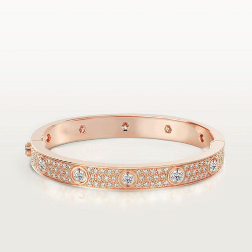 [Super CiCi ]LOVE BRACELET 6.1MM DIAMOND-PAVED 10 BIG DIAMONDS