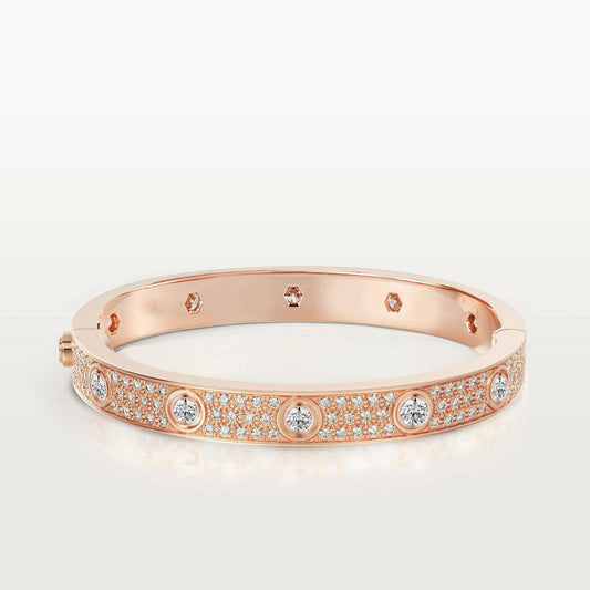 [Super CiCi ]LOVE BRACELET 6.1MM DIAMOND-PAVED 10 BIG DIAMONDS
