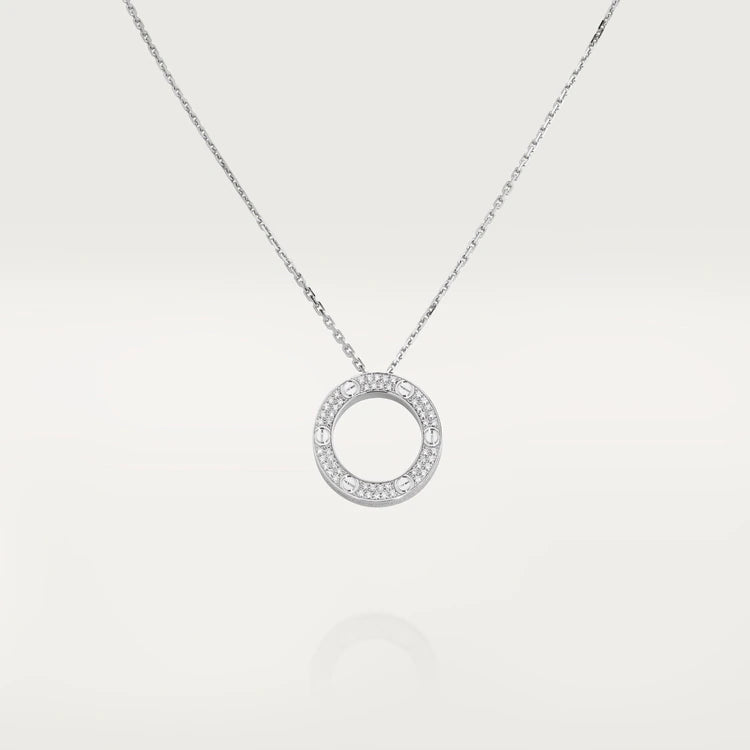 [Super CiCi ]LOVE NECKLACE ADJUSTABLE SILVER