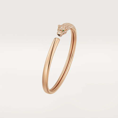 [Super CiCi ]PANTHERE ROSE GOLD DIAMOND OPEN BRACELET