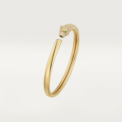 [Super CiCi ]PANTHERE GOLD DIAMOND OPEN BRACELET