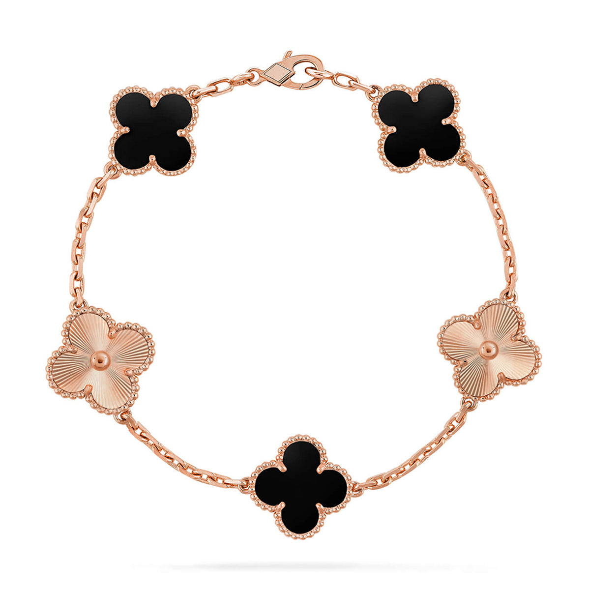 [Super CiCi ] CLOVER 5 MOTIF ONYXS BRACELET COLLECTION