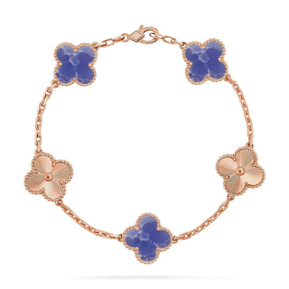[Super CiCi ]CLOVER 5 MOTIF BLUE VEINS BRACELET COLLECTION