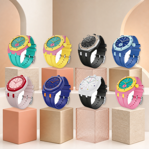 [Super CiCi]Royal Oak Pop Exclusive Bioceramic Case & Silicone Strap Mix Color