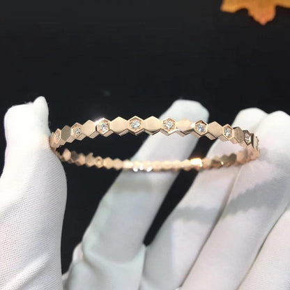 [Super CiCi ]BEE LOVE PINK GOLD DIAMOND BRACELET