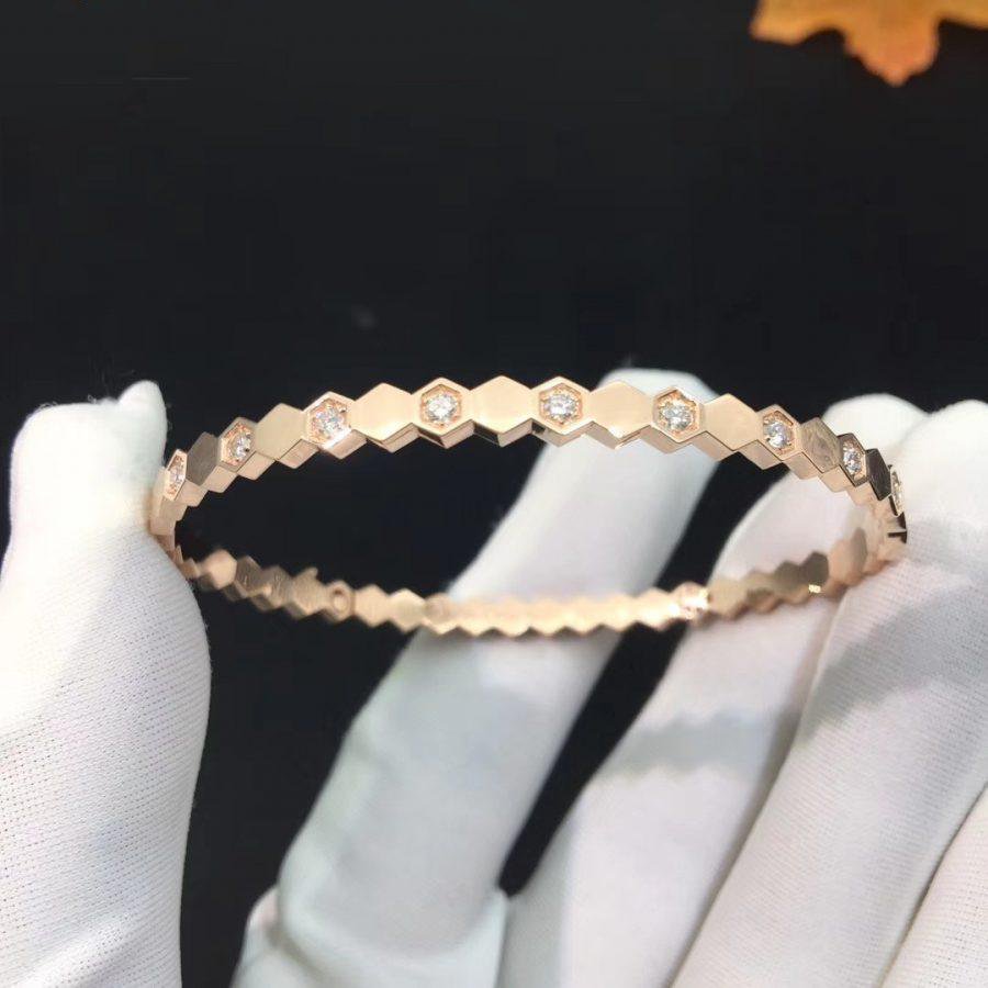 [Super CiCi ]BEE LOVE PINK GOLD DIAMOND BRACELET