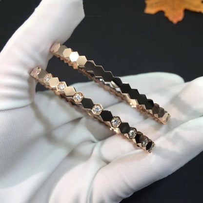 [Super CiCi ]BEE LOVE PINK GOLD DIAMOND BRACELET