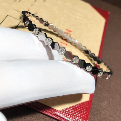 [Super CiCi ]BEE LOVE SILVER DIAMOND BRACELET
