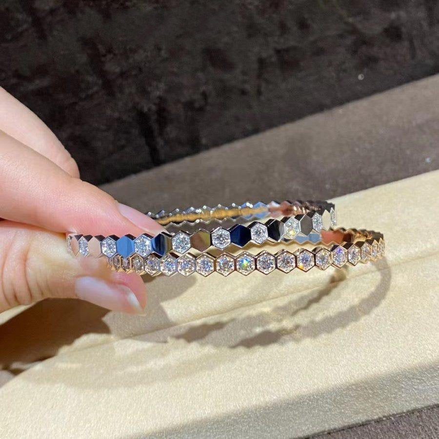 [Super CiCi ]BEE LOVE GOLD BRACELET FULL DIAMOND