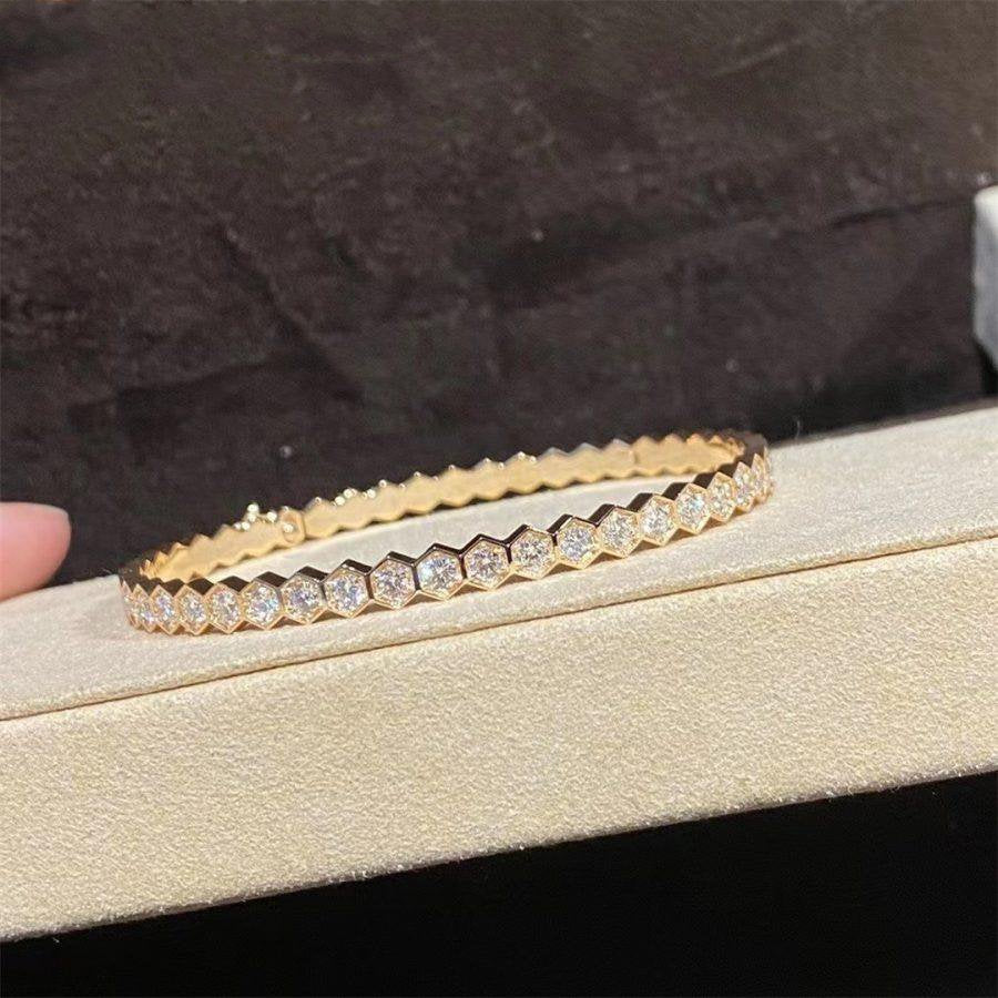 [Super CiCi ]BEE LOVE GOLD BRACELET FULL DIAMOND