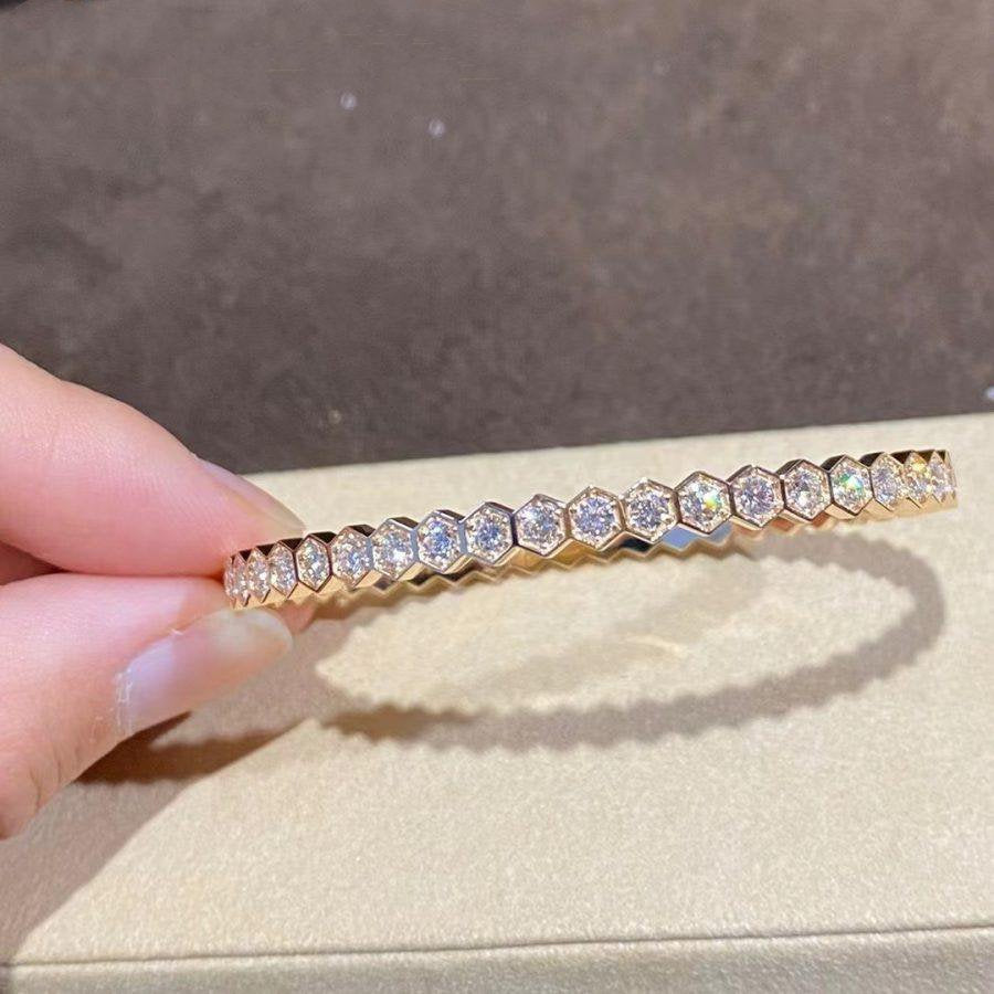 [Super CiCi ]BEE LOVE GOLD BRACELET FULL DIAMOND