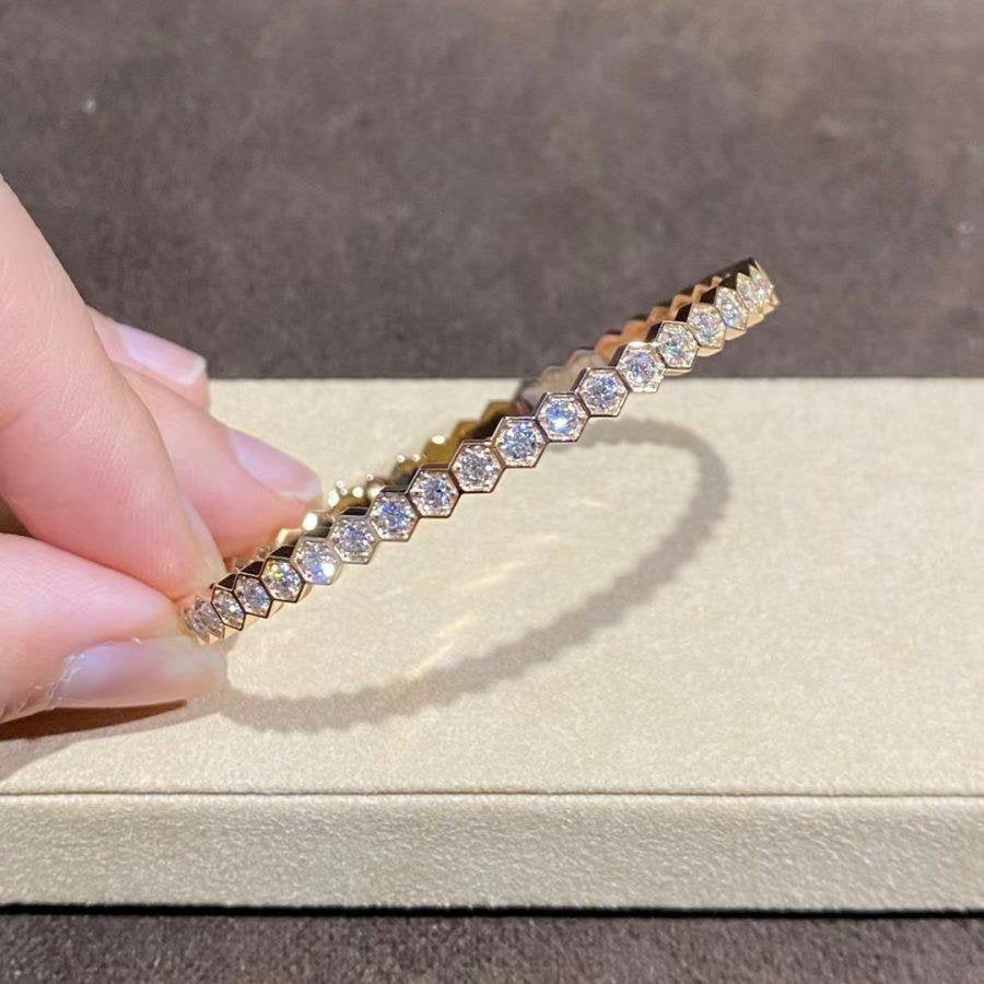 [Super CiCi ]BEE LOVE GOLD BRACELET FULL DIAMOND