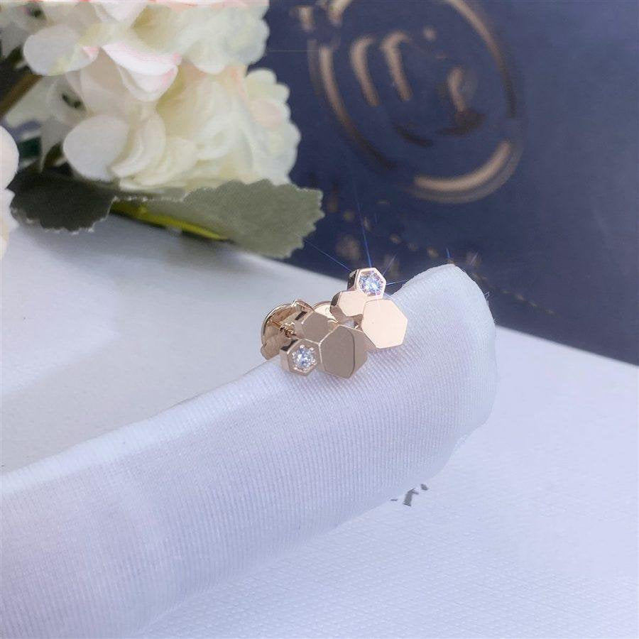 [Super CiCi ]BEE LOVE PINK GOLD DIAMOND EARRINGS