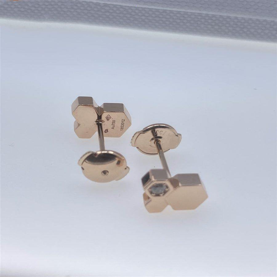 [Super CiCi ]BEE LOVE PINK GOLD DIAMOND EARRINGS