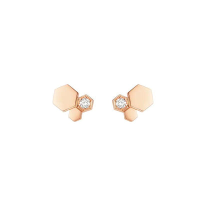[Super CiCi ]BEE LOVE PINK GOLD DIAMOND EARRINGS