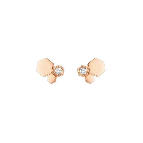 [Super CiCi ]BEE LOVE PINK GOLD DIAMOND EARRINGS
