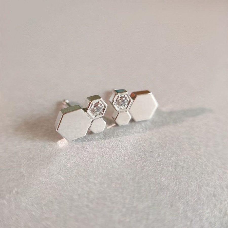 [Super CiCi ]BEE LOVE SILVER DIAMOND EARRINGS