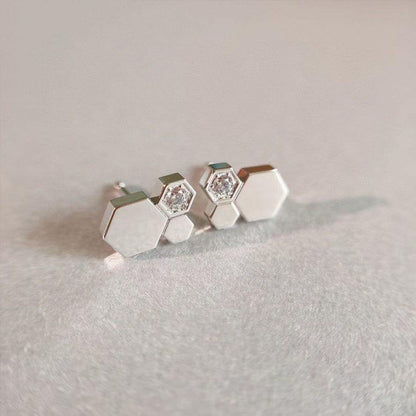 [Super CiCi ]BEE LOVE SILVER DIAMOND EARRINGS