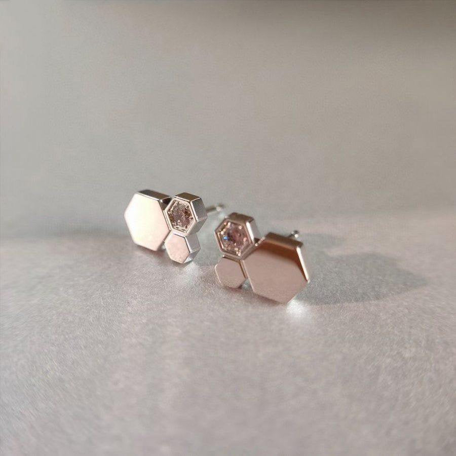 [Super CiCi ]BEE LOVE SILVER DIAMOND EARRINGS