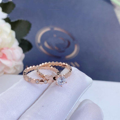 [Super CiCi ]BEE LOVE RING PINK GOLD 1 DIAMOND
