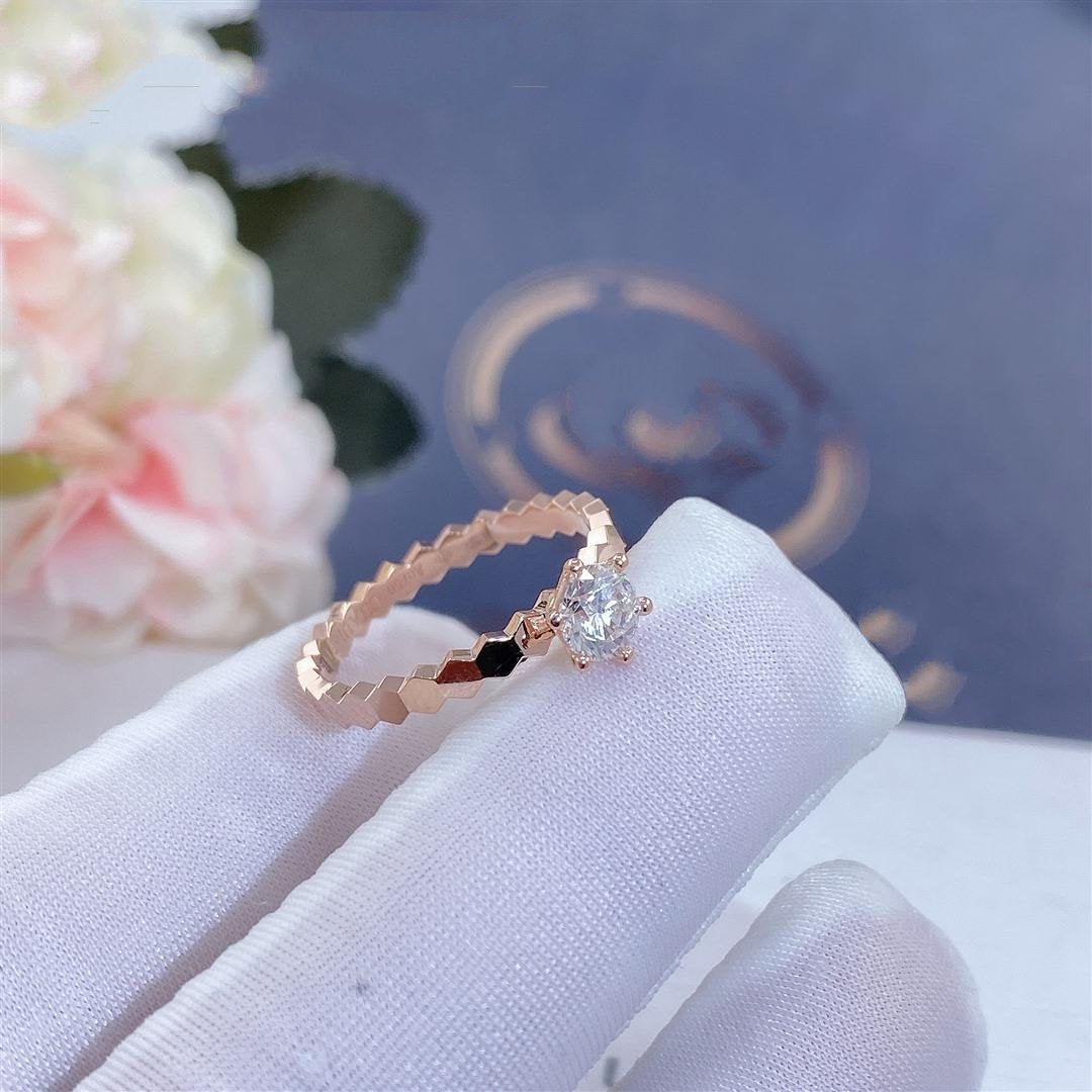 [Super CiCi ]BEE LOVE RING PINK GOLD 1 DIAMOND