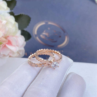 [Super CiCi ]BEE LOVE RING PINK GOLD DIAMOND