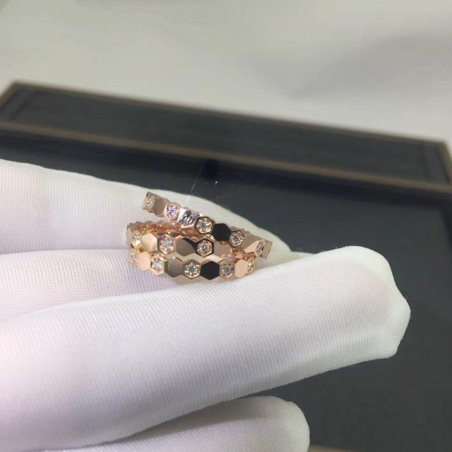 [Super CiCi ]BEE LOVE RING PINK GOLD DIAMOND