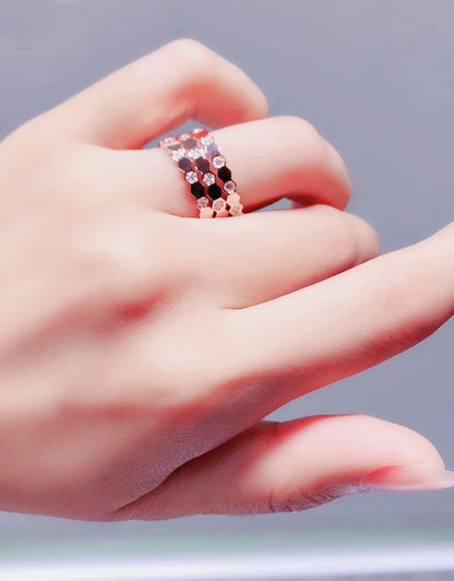 [Super CiCi ]BEE LOVE RING PINK GOLD DIAMOND