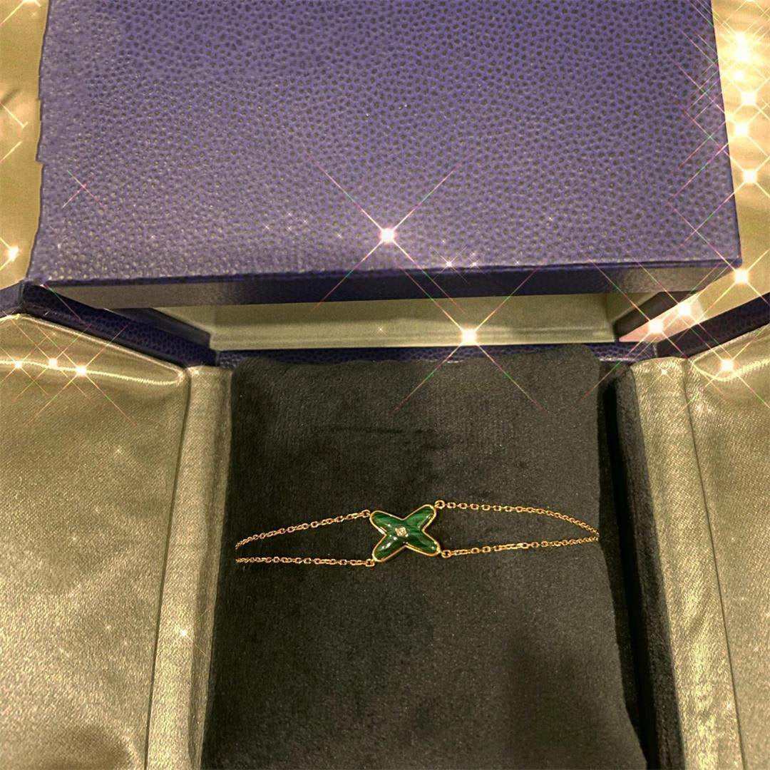 [Super CiCi ]JEUX BRACELET MALACHITE PINK GOLD 1 DIAMOND