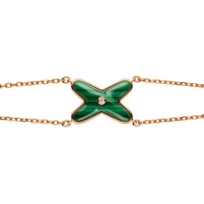 [Super CiCi ]JEUX BRACELET MALACHITE PINK GOLD 1 DIAMOND