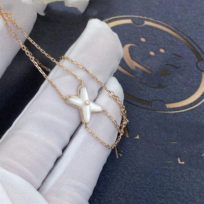[Super CiCi ]JEUX BRACELET WHITE MOP PINK GOLD 1 DIAMOND