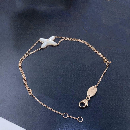 [Super CiCi ]JEUX BRACELET WHITE MOP PINK GOLD 1 DIAMOND