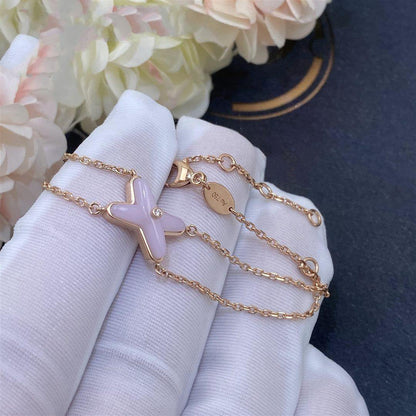 [Super CiCi ]JEUX BRACELET PINK MOP PINK GOLD 1 DIAMOND