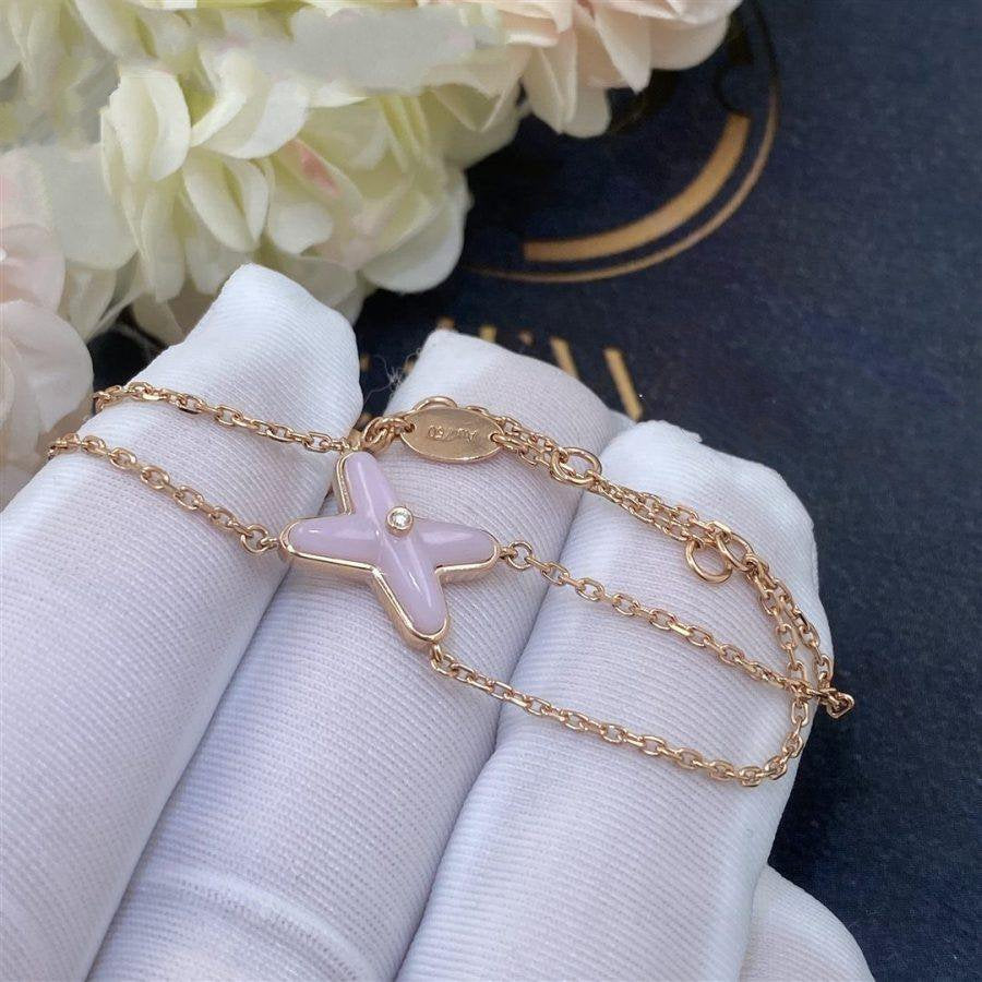 [Super CiCi ]JEUX BRACELET PINK MOP PINK GOLD 1 DIAMOND