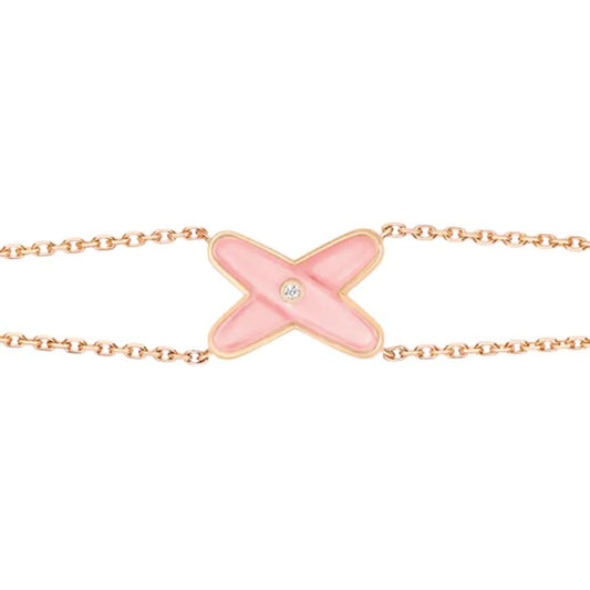 [Super CiCi ]JEUX BRACELET PINK MOP PINK GOLD 1 DIAMOND