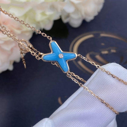 [Super CiCi ]JEUX BRACELET TURQUOISE PINK GOLD 1 DIAMOND