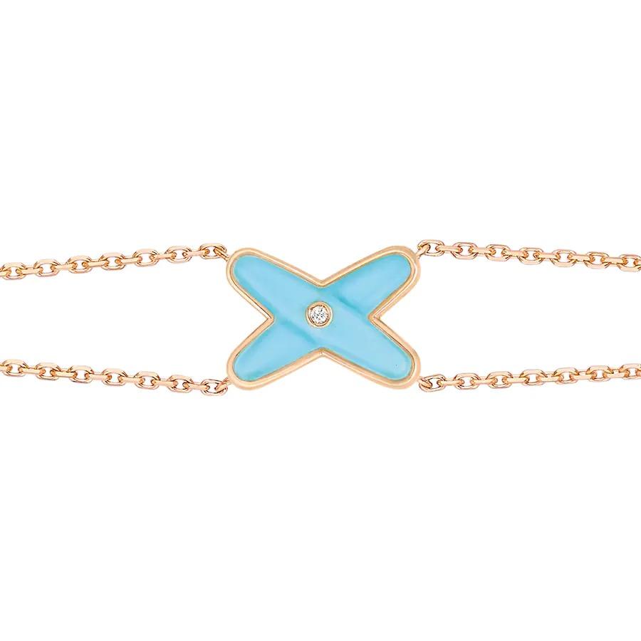 [Super CiCi ]JEUX BRACELET TURQUOISE PINK GOLD 1 DIAMOND