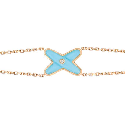 [Super CiCi ]JEUX BRACELET TURQUOISE PINK GOLD 1 DIAMOND