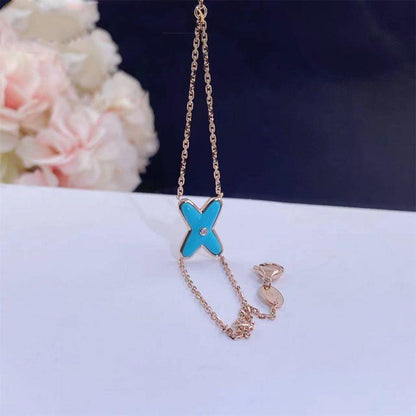 [Super CiCi ]JEUX BRACELET TURQUOISE PINK GOLD 1 DIAMOND