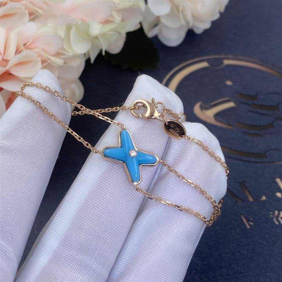 [Super CiCi ]JEUX BRACELET TURQUOISE PINK GOLD 1 DIAMOND
