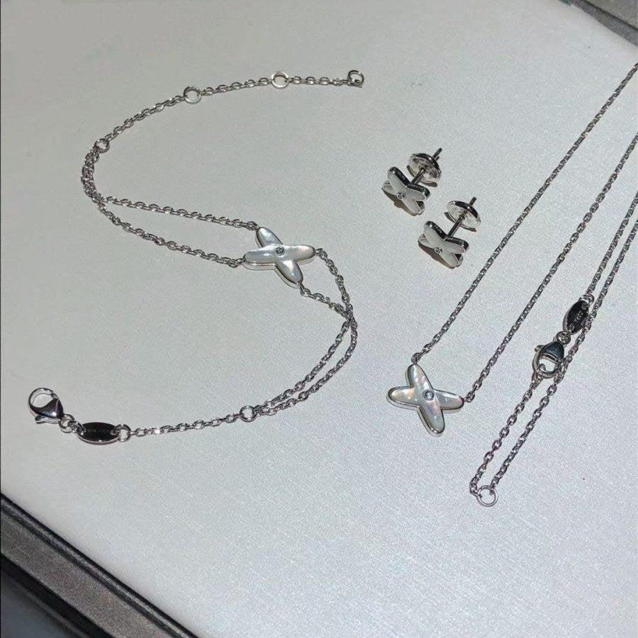 [Super CiCi ]JEUX BRACELET WHITE MOP SILVER 1 DIAMOND