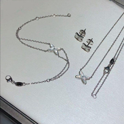 [Super CiCi ]JEUX BRACELET WHITE MOP SILVER 1 DIAMOND