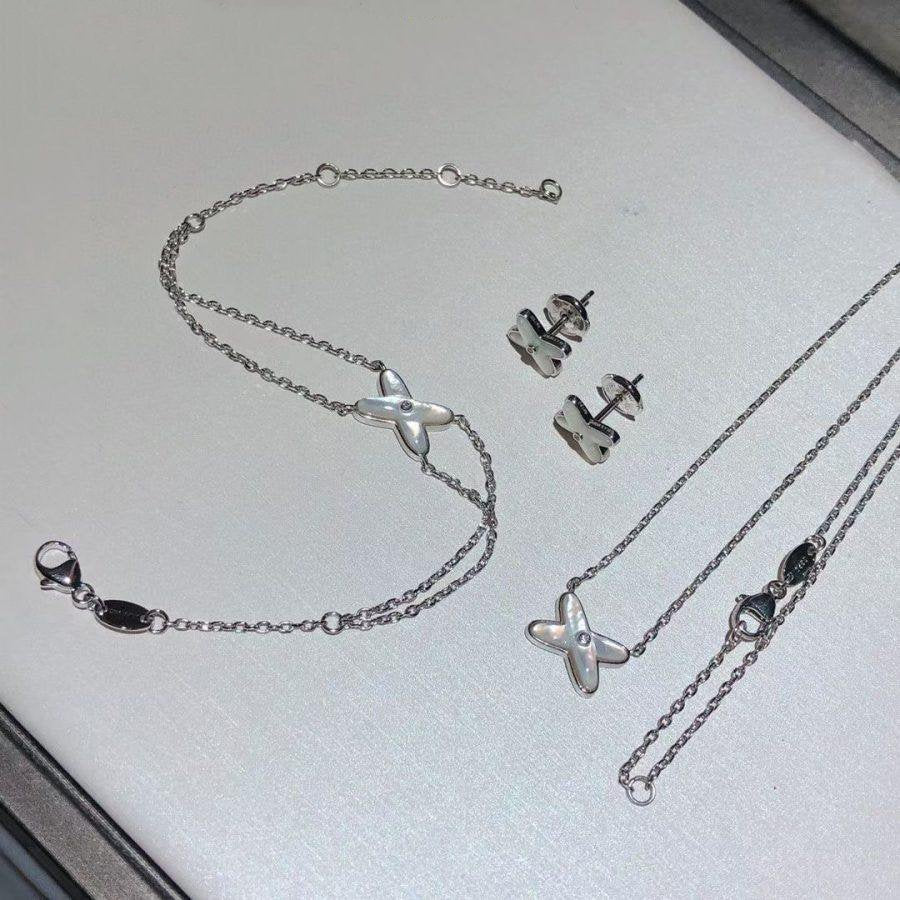 [Super CiCi ]JEUX BRACELET WHITE MOP SILVER 1 DIAMOND