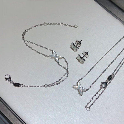 [Super CiCi ]JEUX BRACELET WHITE MOP SILVER 1 DIAMOND