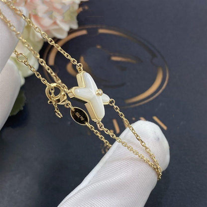 [Super CiCi ]JEUX BRACELET WHITE MOP GOLD 1 DIAMOND